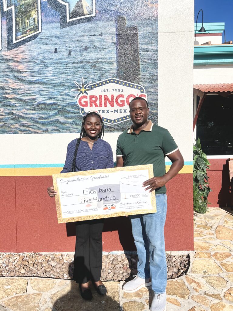 Congratulations to Erica Ikaria, 2024 recipient of my Sting to Sting Scholarship.