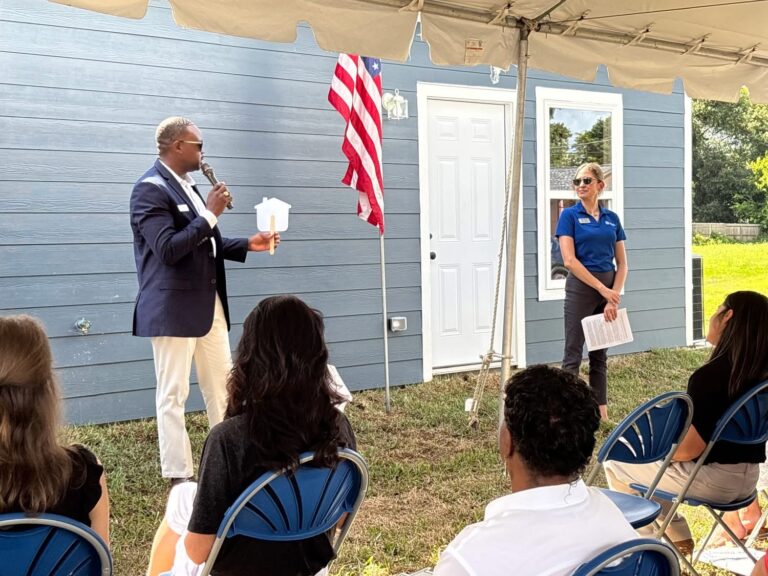 I had the honor of speaking at a Habitat for Humanity home dedication for a deserving mother and daughter, celebrating a home built in my district that I was proud to help build.