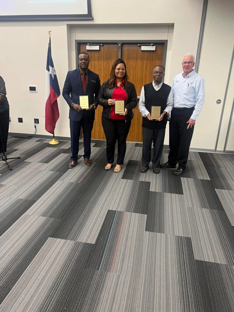 Received the Drum Major Award of Righteousness alongside fellow recipients and College of the Mainland President Dr. Nichols.